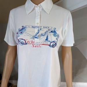 Paul & Shark White Nautica polo shirt